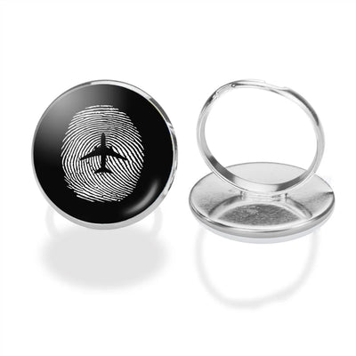 Aviation Finger Print aviation ring in stainless steel.