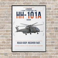 Thumbnail for Leonardo HH-101A Caesar vertical canvas print - framed - white background