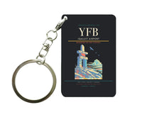 Thumbnail for Iqaluit Airport (YFB) design on black key chain