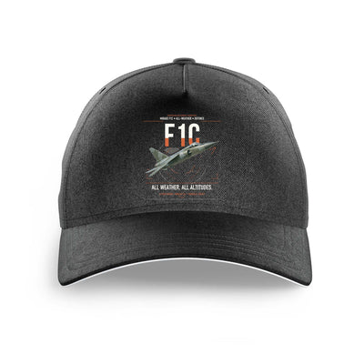 Dassault Mirage F1C design on black printed hat