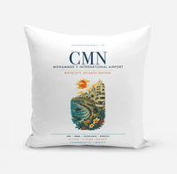 Thumbnail for Casablanca Mohammed V International Airport (CMN) design on white pillow