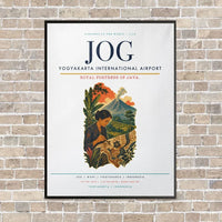 Thumbnail for Yogyakarta International Airport JOG vertical canvas print - framed - white background