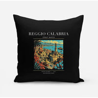 Thumbnail for REGGIO CALABRIA - Poster - Pillow - Black