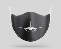 Thumbnail for Boeing 757 Silhouette aviation face mask in breathable cotton blend.