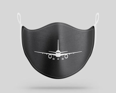 Boeing 757 Silhouette aviation face mask in breathable cotton blend.