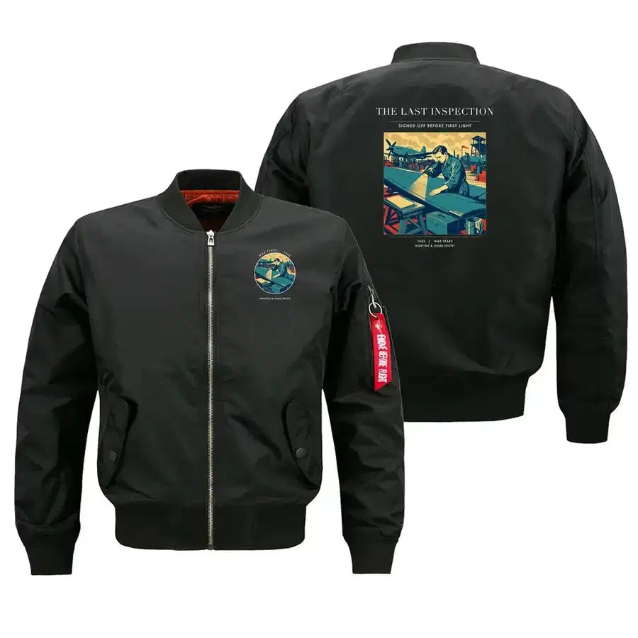 VINTAGE G4536 - The Last Inspection - Bomber Jacket design on black