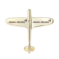 Thumbnail for Asiana Airlines Airplane Shape aviation-themed airplane-shape brooch, polished alloy.