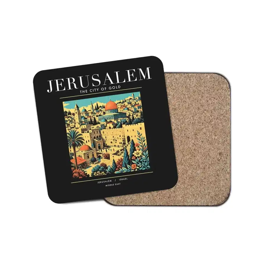 JERUSALEM - Poster - Coaster - Black