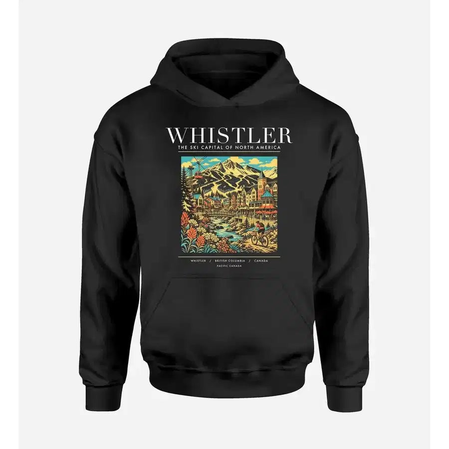 WHISTLER - Poster - Premium Hoodie - Black