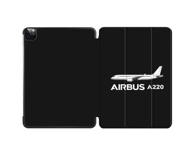 The Airbus A220 aviation themed iPad case for iPad.