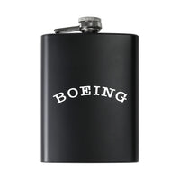 Thumbnail for Special BOEING Text aviation design on stainless hip flask, compact pocket-size flask.