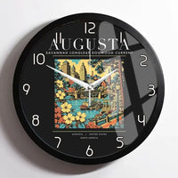 Thumbnail for AUGUSTA - Poster - Wall Clock Framed - Black