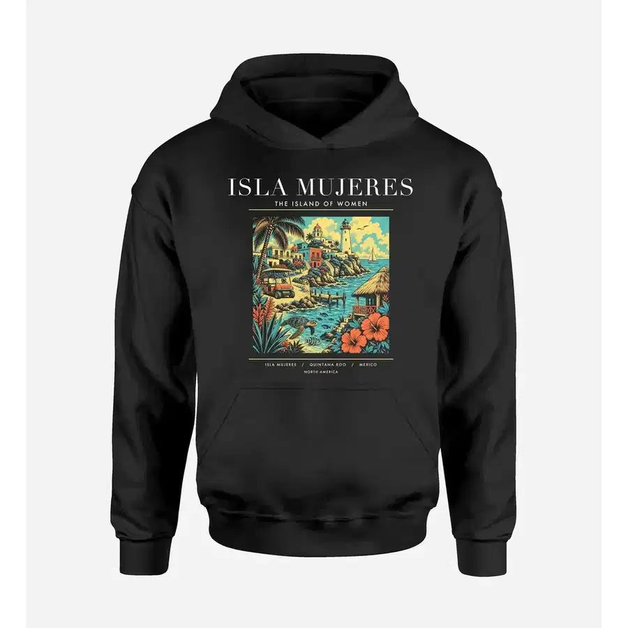 ISLA MUJERES - Poster - Premium Hoodie - Black