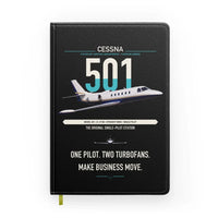 Thumbnail for Cessna 501 Citation I SP design on black notebook