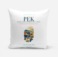 Thumbnail for Beijing Capital International Airport (PEK) design on white pillow