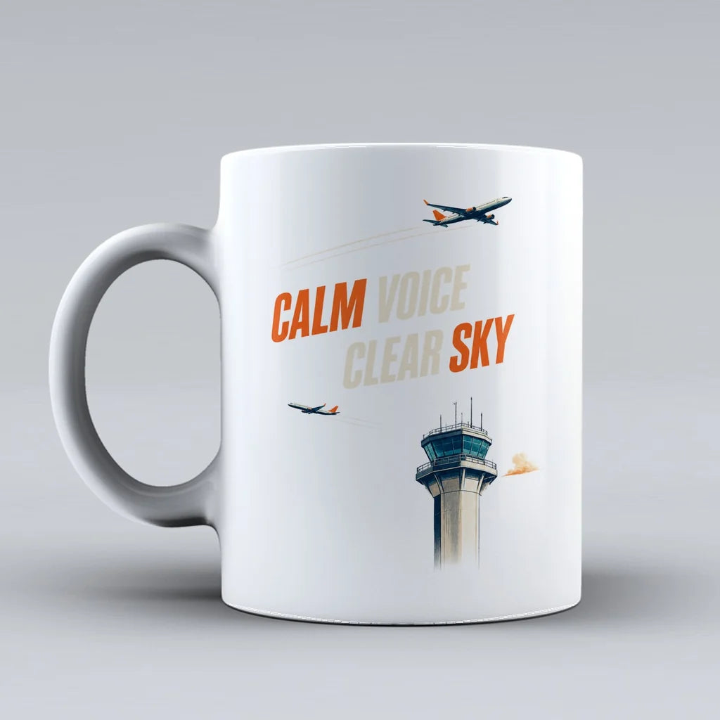 591 - Calm Voice Clear Sky - Mug design on white signal