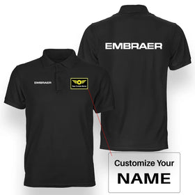Embraer & Text Premium Polo T-Shirts