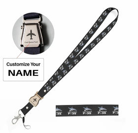 The Fighter Jet 35 Silhouette Lanyard & ID Holders