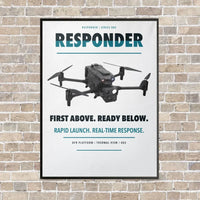 Thumbnail for BRINC Responder vertical canvas print - framed - white background