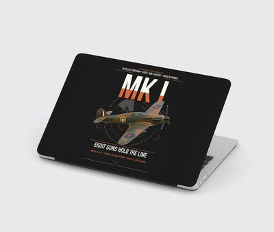 Hawker Hurricane Mk I design on black MacBook case