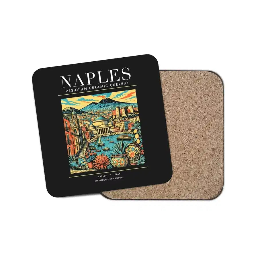 NAPLES - Poster - Coaster - Black