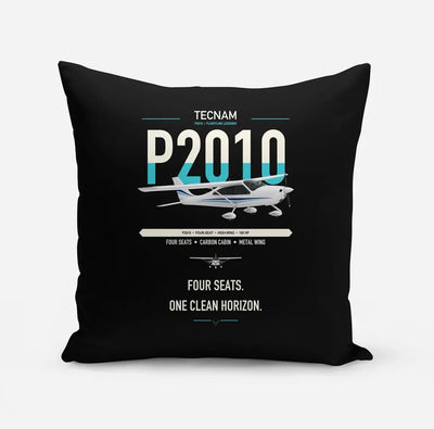 Tecnam P2010 design on black pillow