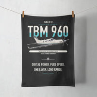 Thumbnail for Daher TBM 960 design on black towel