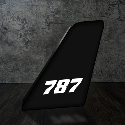 Boeing 787 Flat Text Led Aircraft Tail aviation themed 3D aircraft tail lamp, premium acrylic with LED.