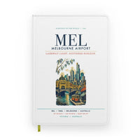 Thumbnail for Melbourne Airport (MEL) design on white notebook