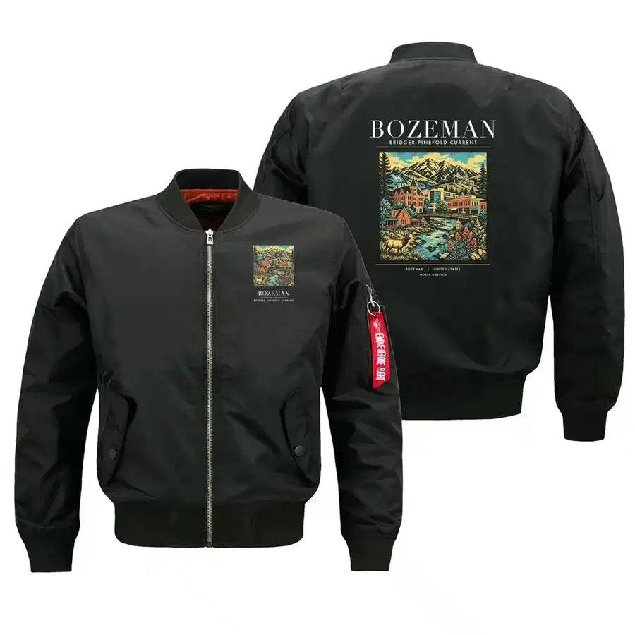 BOZEMAN - Poster - Bomber Jacket - Black