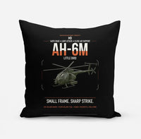 Thumbnail for MD AH-6M Little Bird design on black pillow