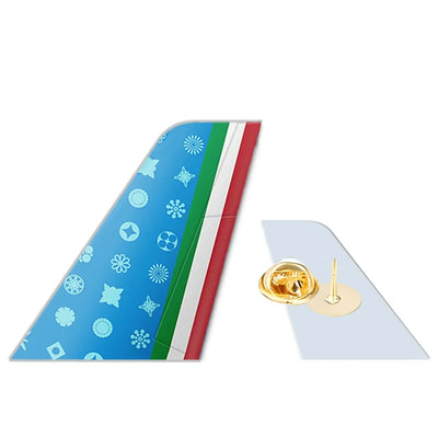 ITA Airways ITARROW Airlines aviation design tail-shape badge pin in polished alloy.