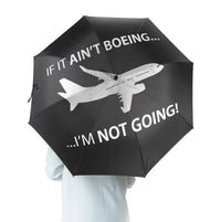 Thumbnail for If It Ain't Boeing I'm Not Going! aviation design on windproof polyester umbrella.