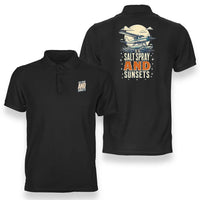 Thumbnail for SIGNAL 389 - Salt Spray And Sunsets - Double-Side Polo design on black double side polo