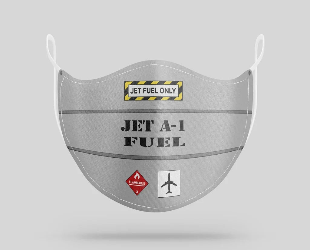 Jet Fuel Only aviation face mask in breathable cotton blend.