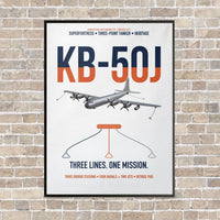 Thumbnail for KB-50J Superfortress vertical canvas print - framed - white background