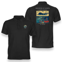 Thumbnail for VINTAGE G4152 - The River Of Lights - Double-Side Polo T-Shirt design on black