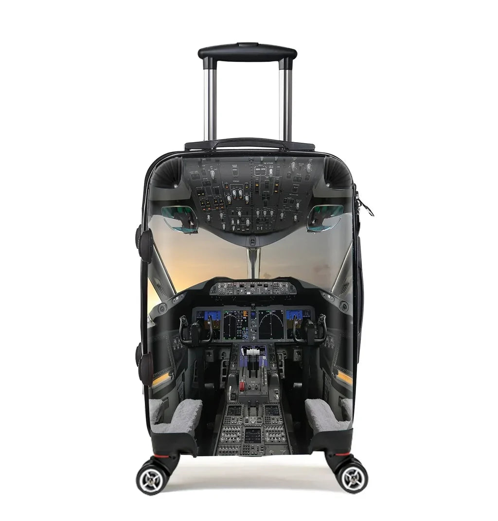 Boeing 787 Cockpit Cabin Size aviation luggage in durable shell.