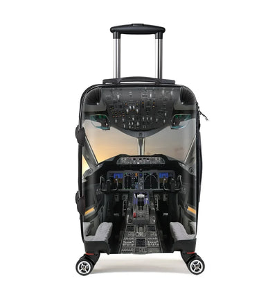 Boeing 787 Cockpit Cabin Size aviation luggage in durable shell.