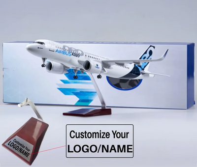 Airbus A320Neo Original Livery Airplane Model (47CM) aviation themed LED model airplane, diecast metal with LED lighting.