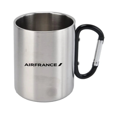 Air France Airlines aviation design on outdoor mug, durable insulated construction.