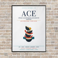 Thumbnail for César Manrique-Lanzarote Airport ACE vertical canvas print - framed - white background