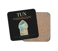 Thumbnail for Tunis-Carthage International Airport (TUN) design on black 1 piece coaster