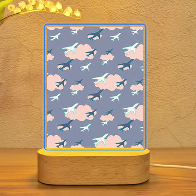 Cool & Super Airplanes (Vol2) aviation art night lamp in premium acrylic with LED.