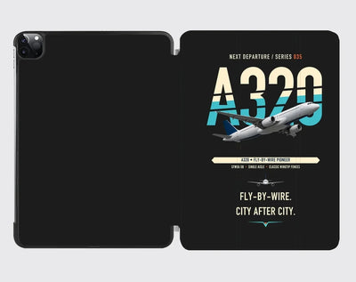 Airbus A320 design on black ipad tablet case