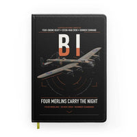 Thumbnail for Avro Lancaster B I design on black notebook