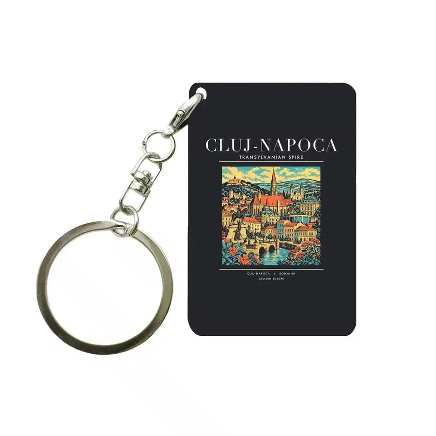 CLUJ-NAPOCA - Poster - Key Chain - Black