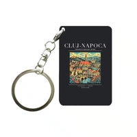 Thumbnail for CLUJ-NAPOCA - Poster - Key Chain - Black