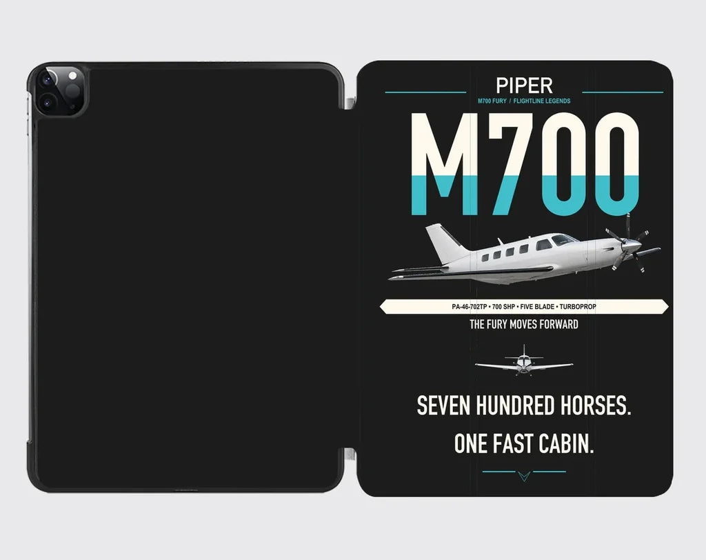 Piper M700 Fury design on black ipad tablet case