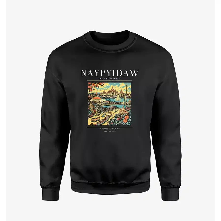 NAYPYIDAW - Poster - Sweatshirt - Black